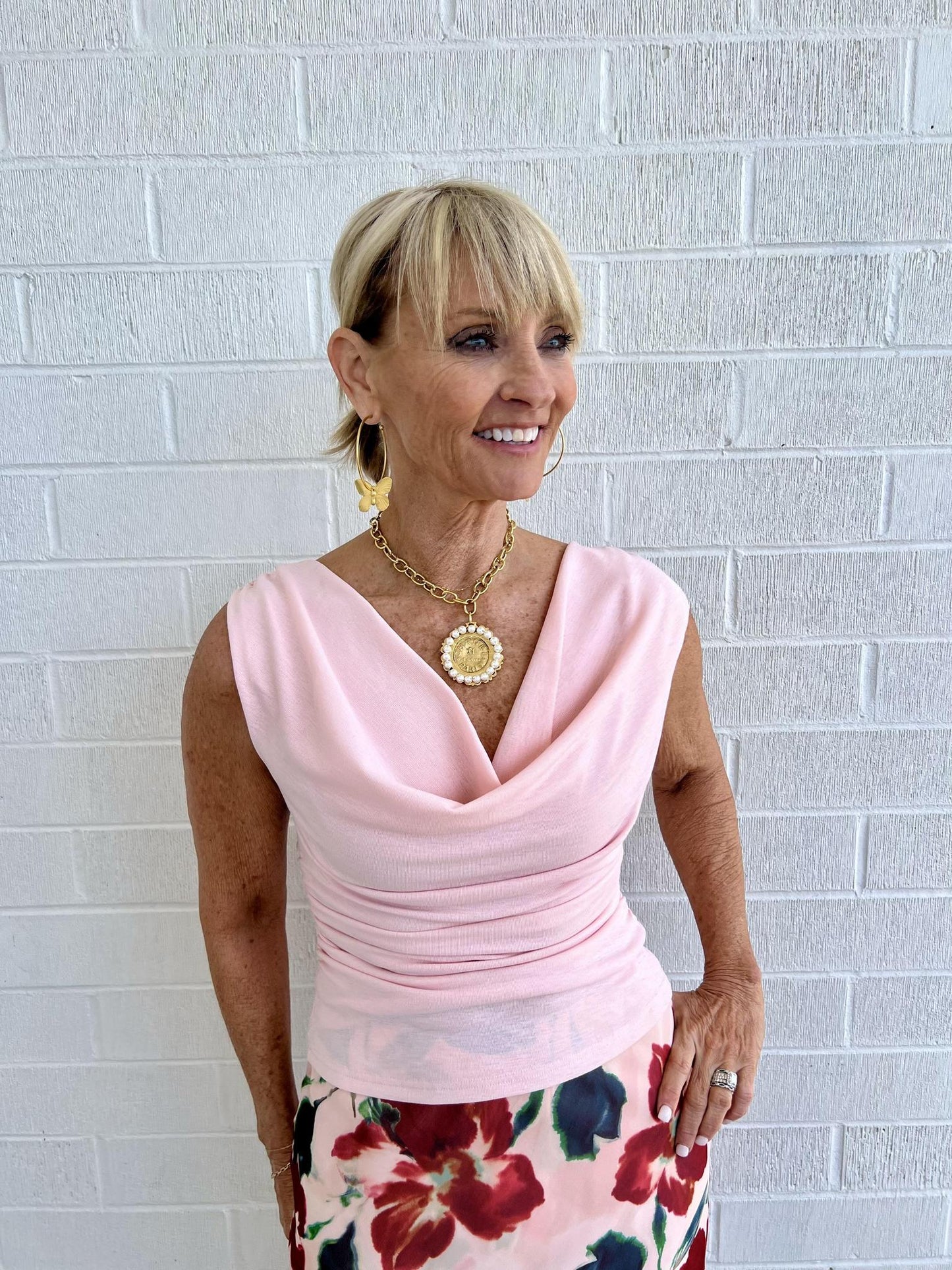 Amelia Cowl Back Top
