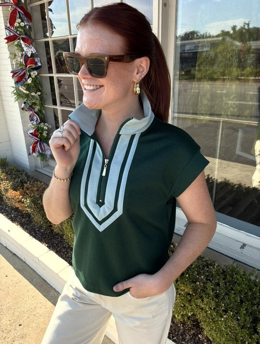 Sporty Quarter Zip-Mint