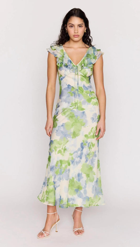 Carrie Ruffled Midi Dress