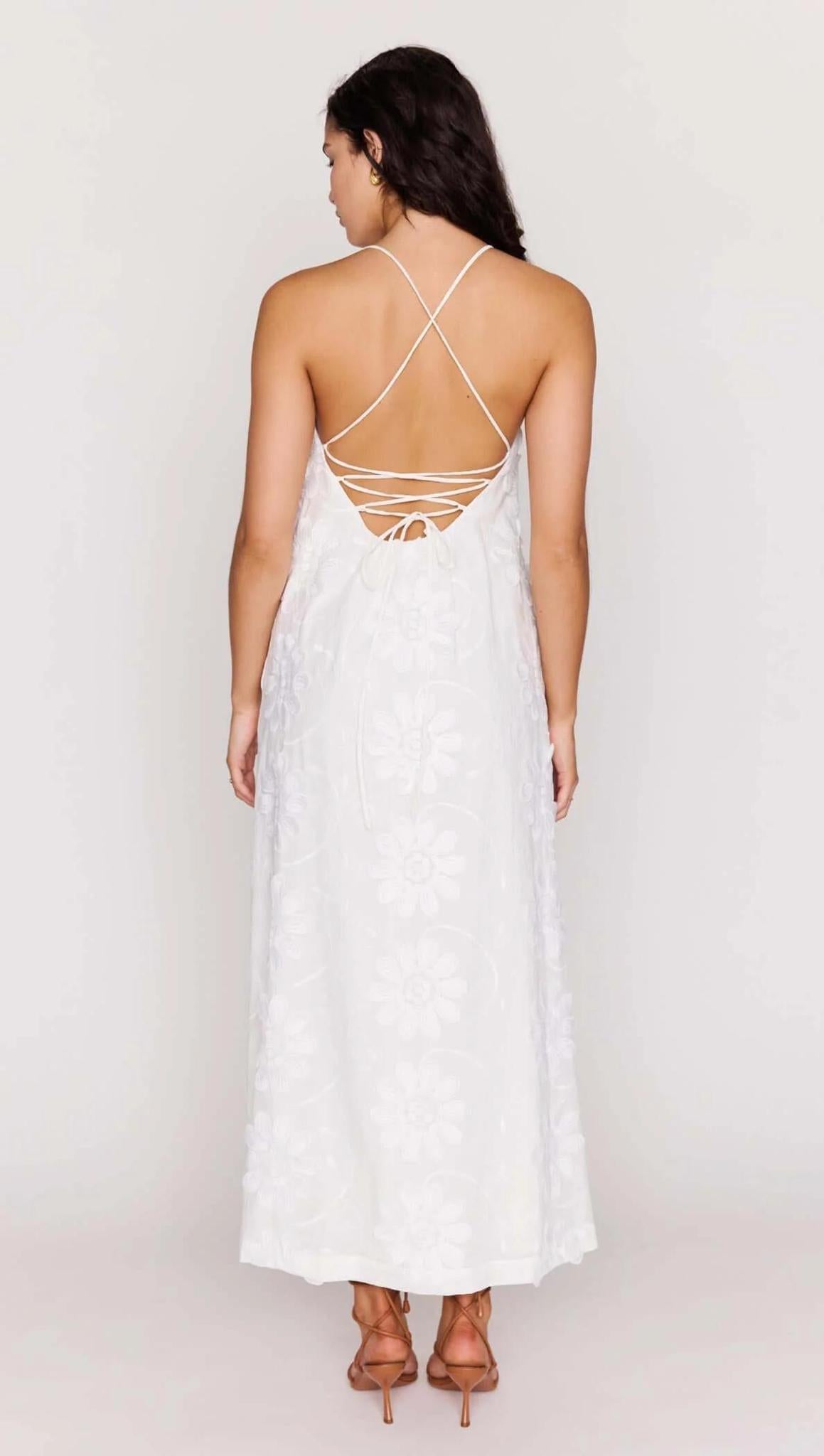 Alessia Lace Back Maxi Dress