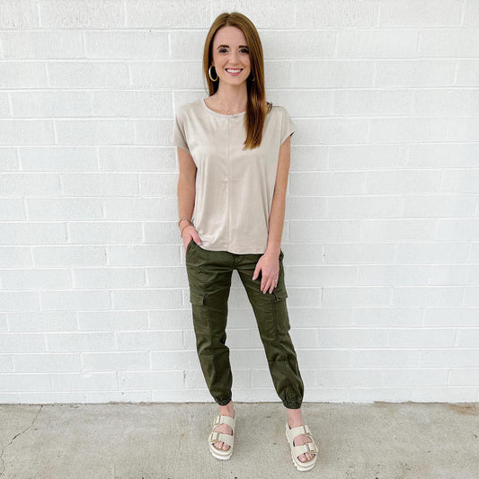 Sanctuary Rebel Pant Olive Green