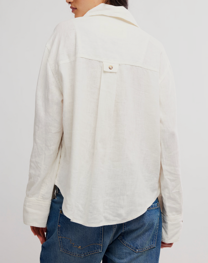 Linen Laurel Top- Ivory