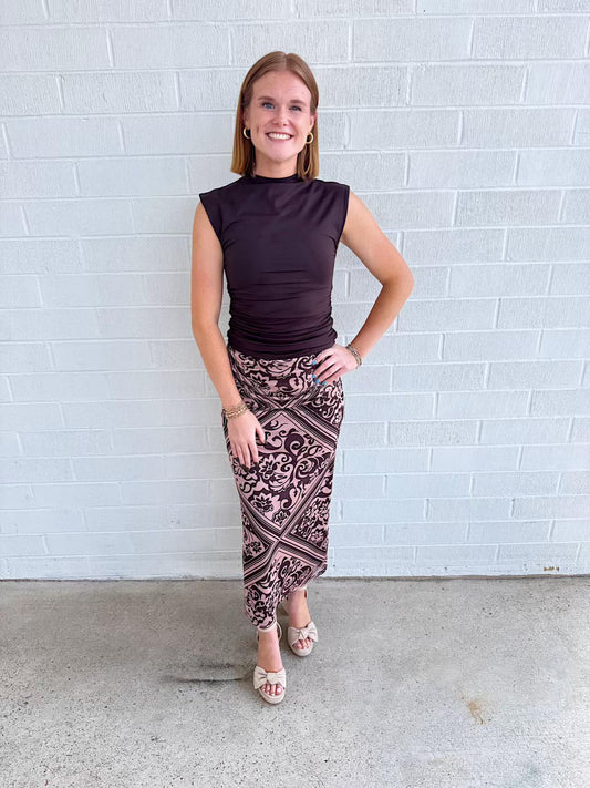 Lumi Mesh Midi Skirt