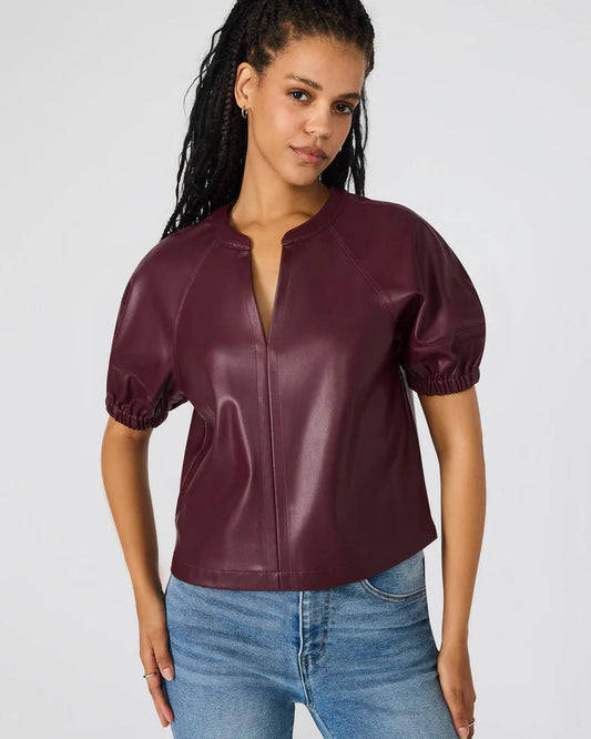 Steve Madden Roxanne Top- Wine