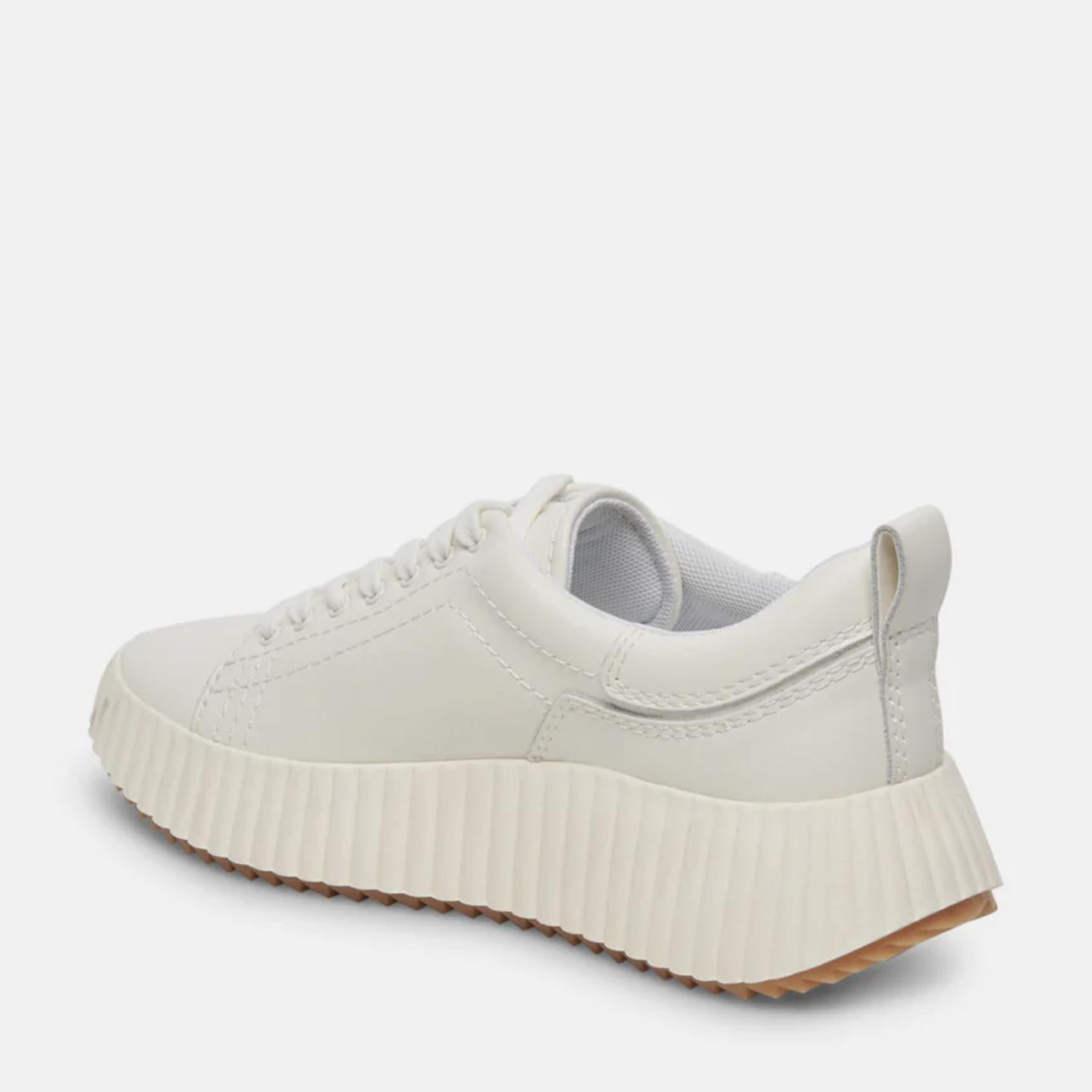 Devote White Leather Sneakers