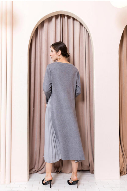 Pleated Chiffon Dress