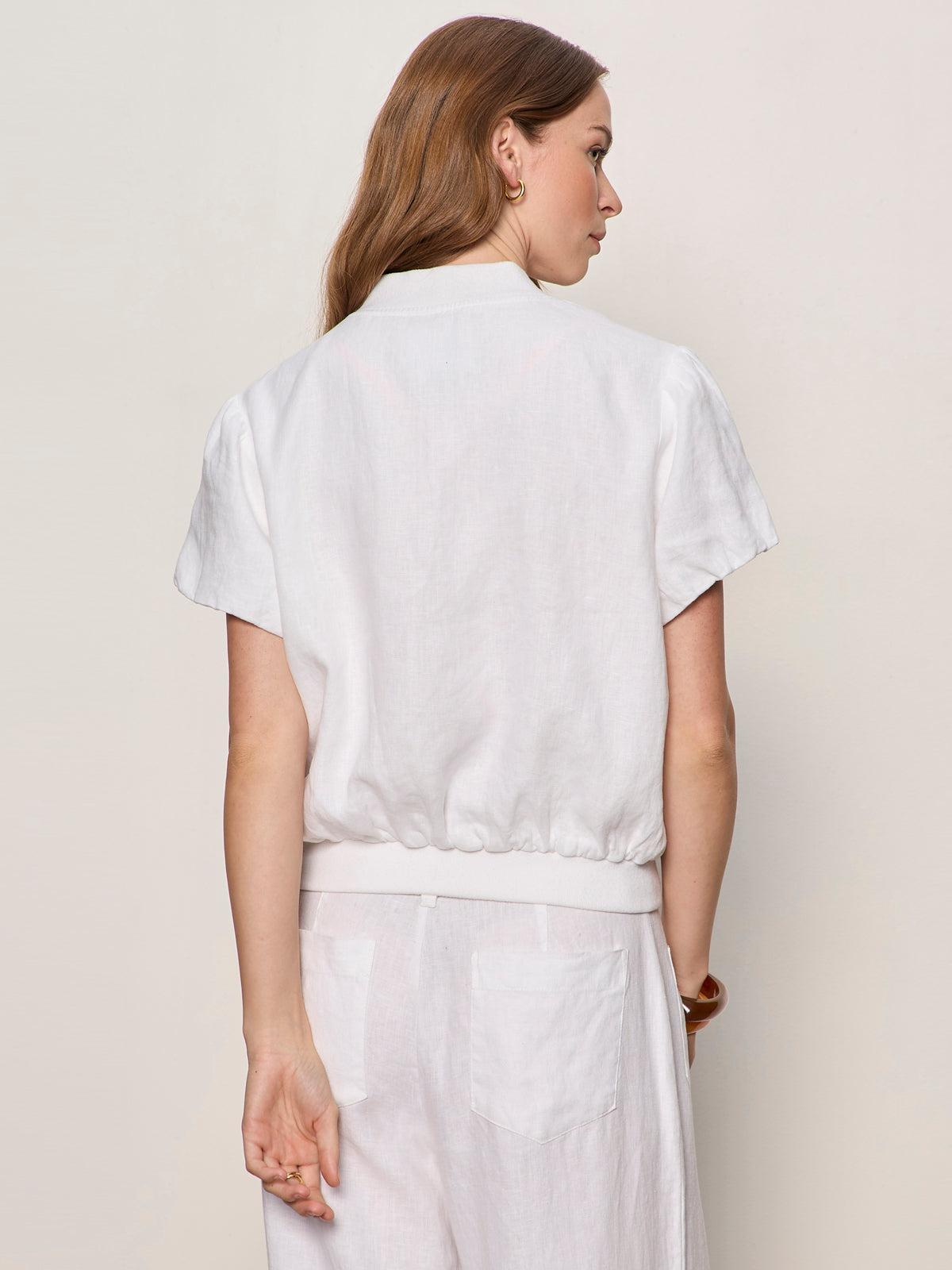 Everly Linen Bomber Jacket