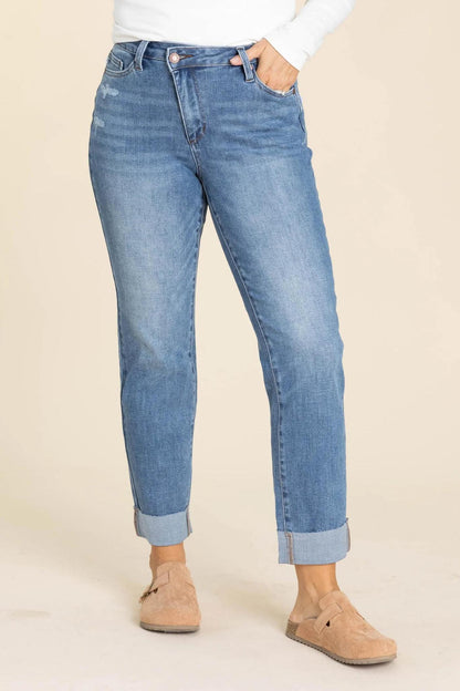 Criss Cross Single Cuff Denim