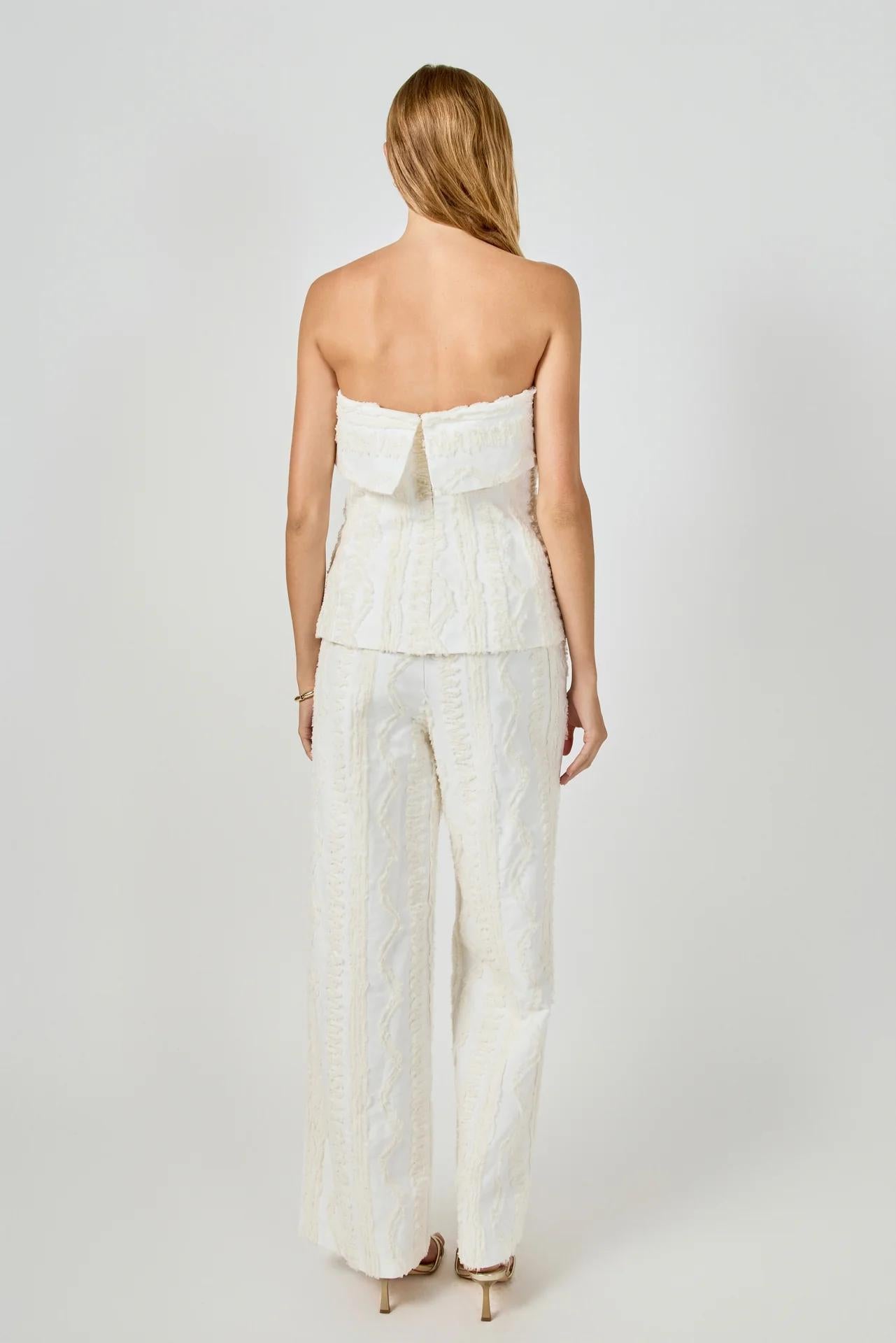 Embroidered Strapless Tube Top