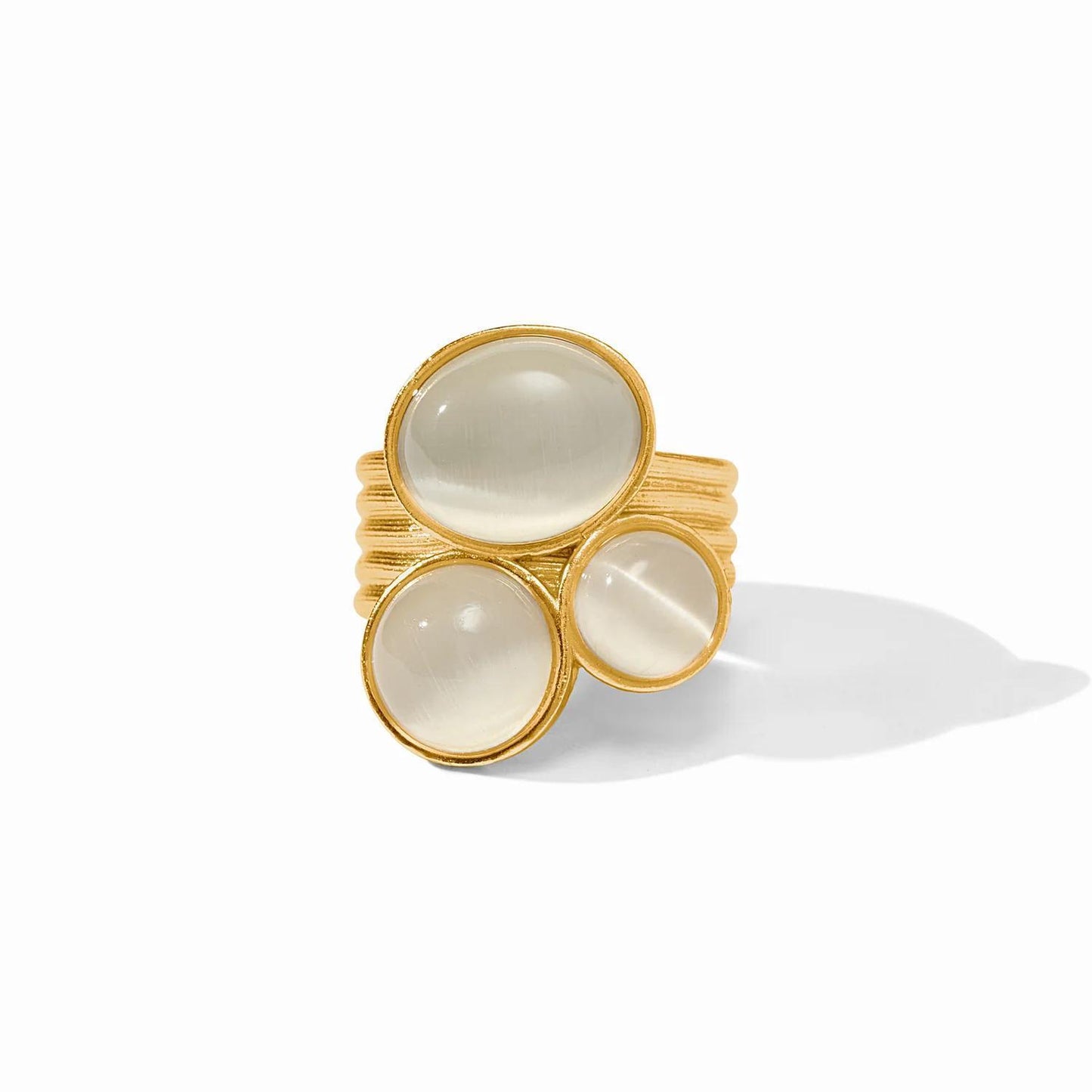 Cobblestone Statement Ring- Ivory cat eye