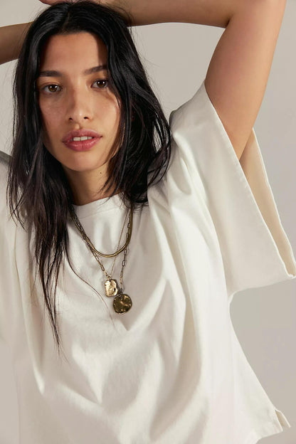 Free People Atlas Tee- Clean Ivory