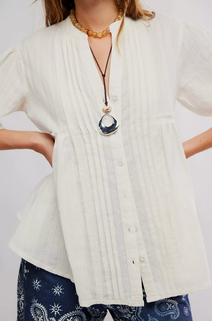 Free People Willow Button Down Top