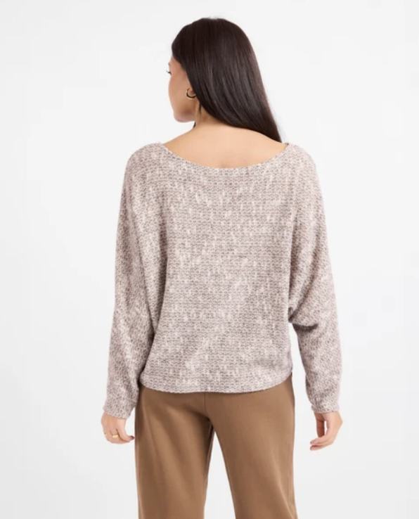 Knit Marled Dolman Slv Top