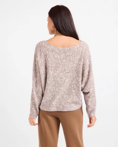 Knit Marled Dolman Slv Top