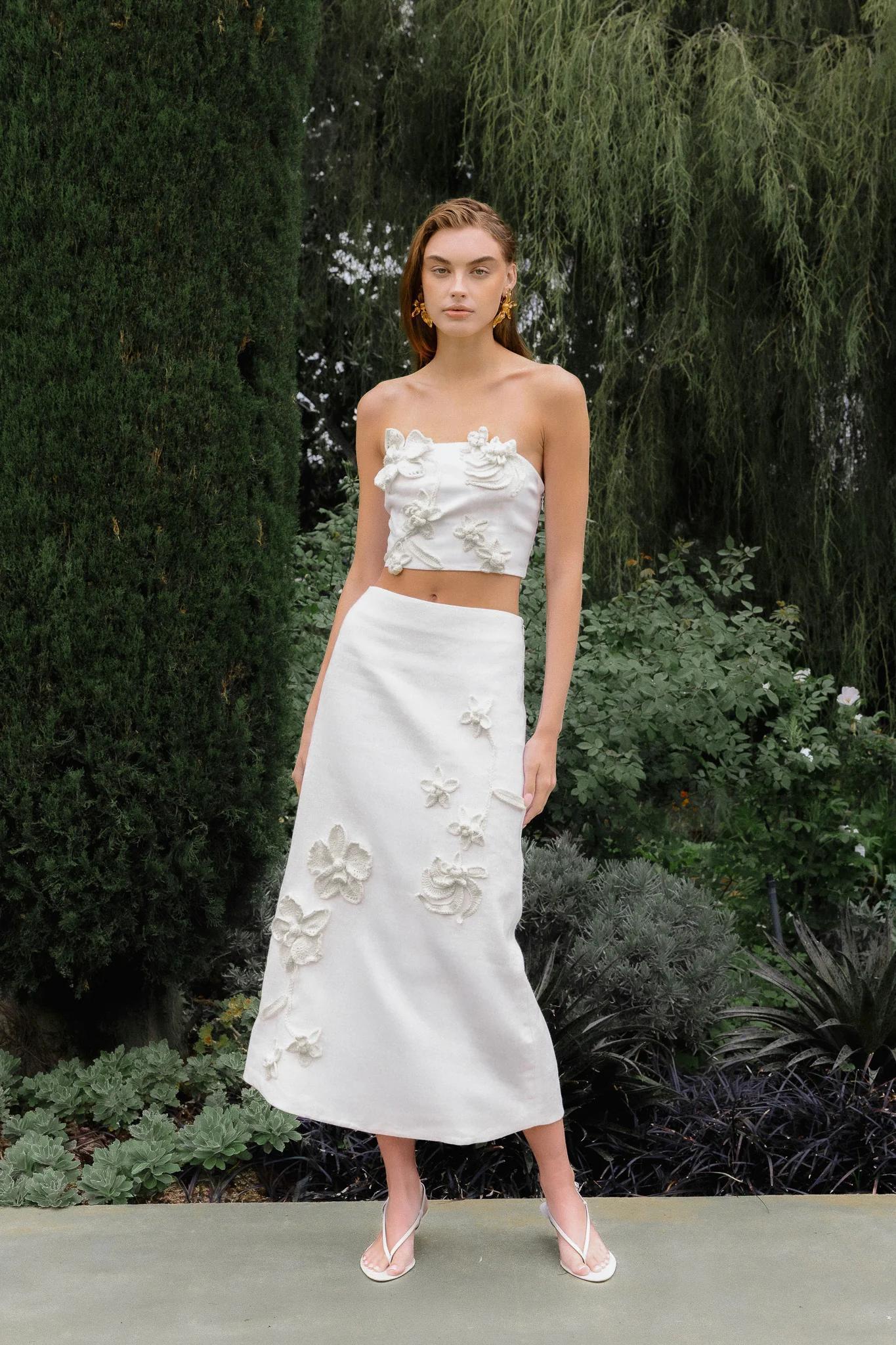 Crochet Flower Maxi Skirt