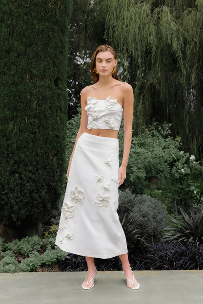 Crochet Flower Maxi Skirt