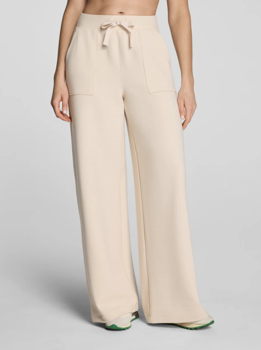 SPANX French Rib Wide Leg- Toasted Coconut