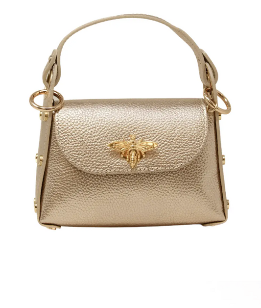 Leather Butterfly Mini Bag- Gold