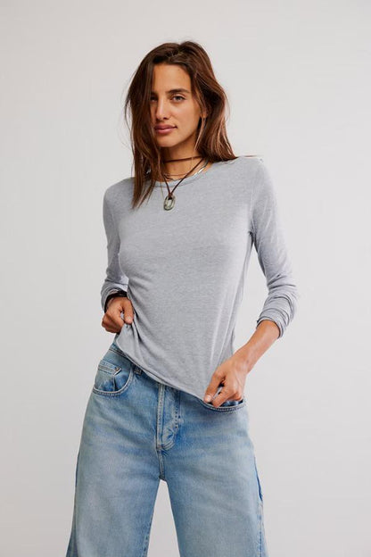 Free People Nova Tee L/S-Greyhound